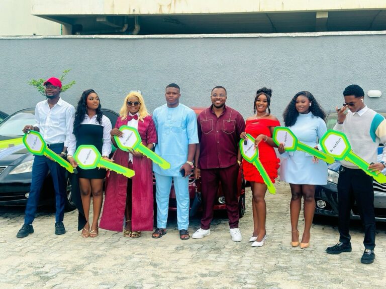 Chidinma Okwor with one of her car rewards